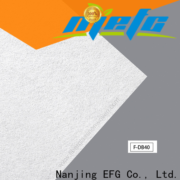 EFG fiberglass tissue mat factory for application of acoustic