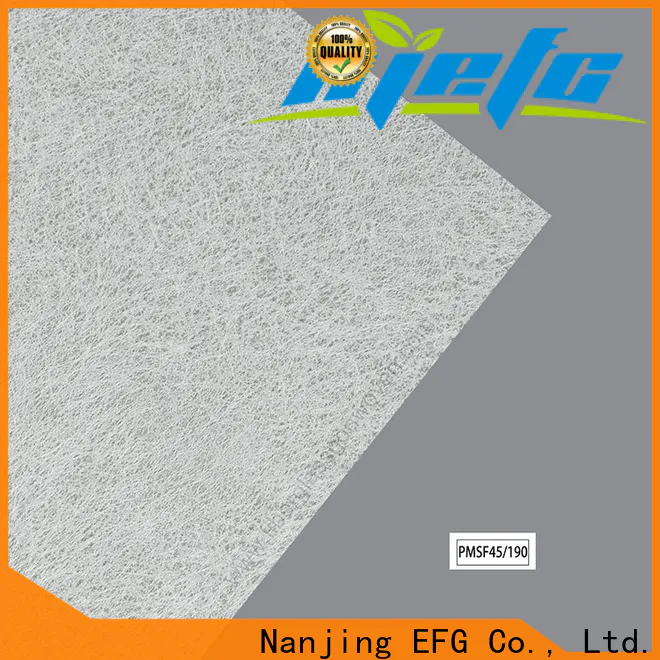 EFG worldwide thin air filter material from China bulk production