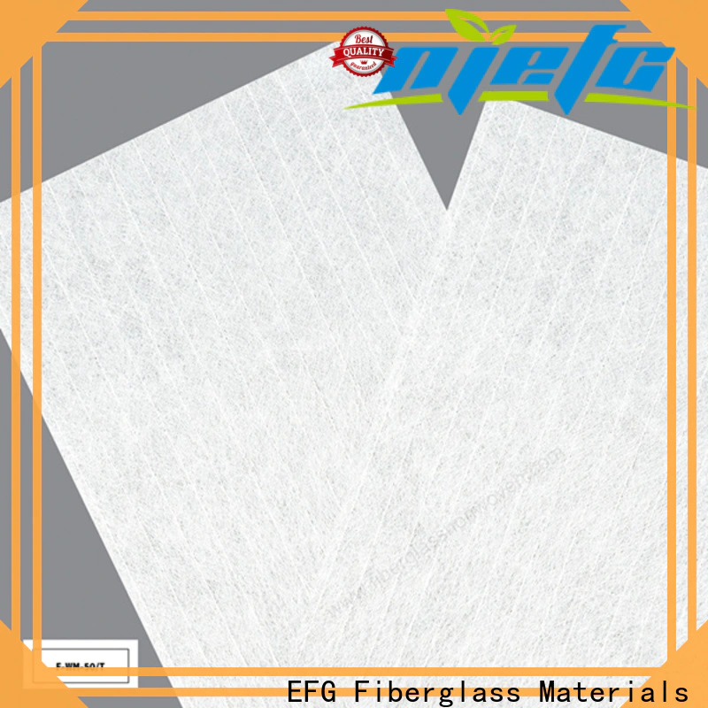 EFG fiberglass roofing tissue supply for application of PVC floor frame