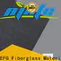 EFG composite mat supply for application of carpet frame
