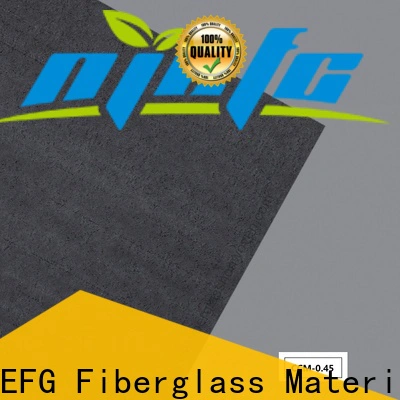 EFG composite mat supply for application of carpet frame