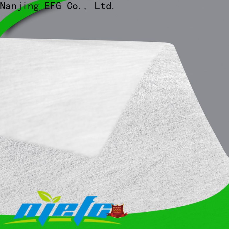 EFG fiberglass surface tissue company for application of carpet frame