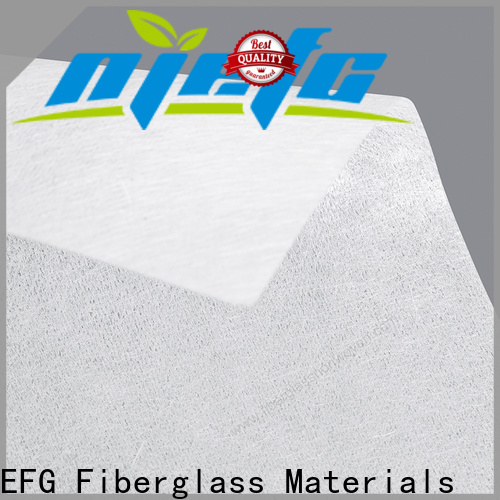 EFG surface mat supply for gypsumb board