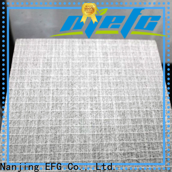 EFG fiberglass composite materials distributor for application of carpet frame