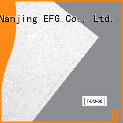 EFG filter material supply for application of acoustic